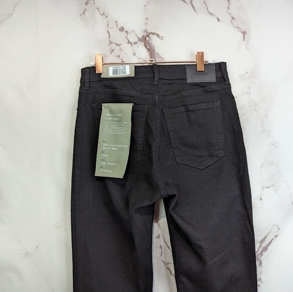 Everlane Denim Womens Black The Curvy High Rise Skinny Jean Crop NEW - Picture 9 of 16